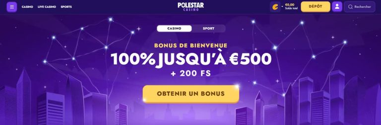 Polestar Casino page accueil